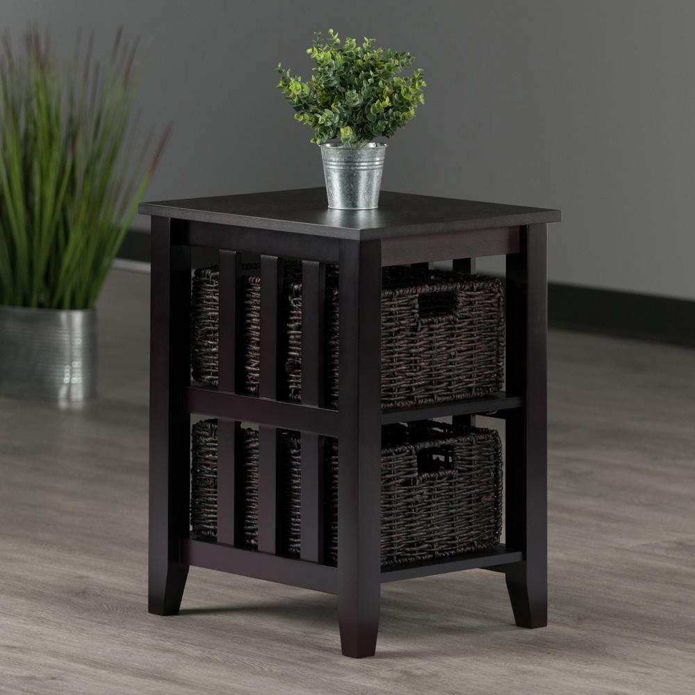 Morris Side Table with 2 Foldable Baskets. Picture 5