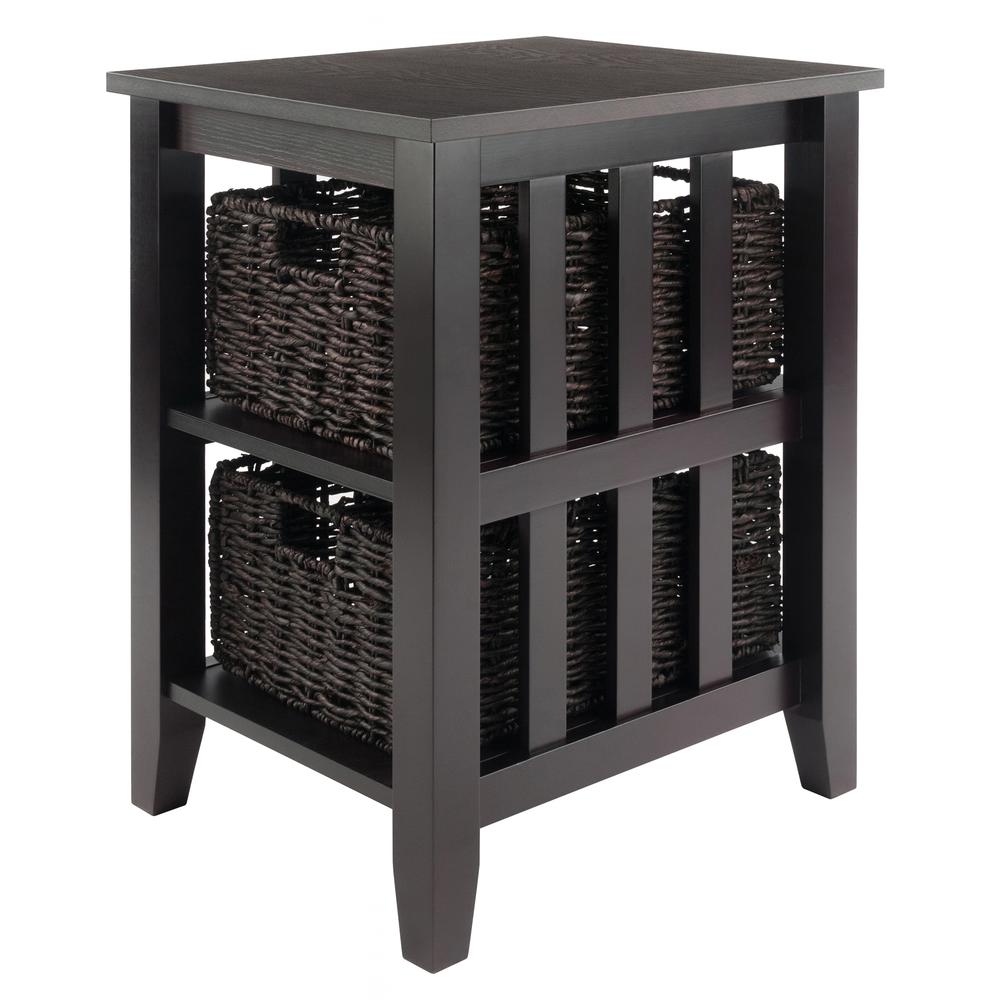 Morris Side Table with 2 Foldable Baskets. Picture 7