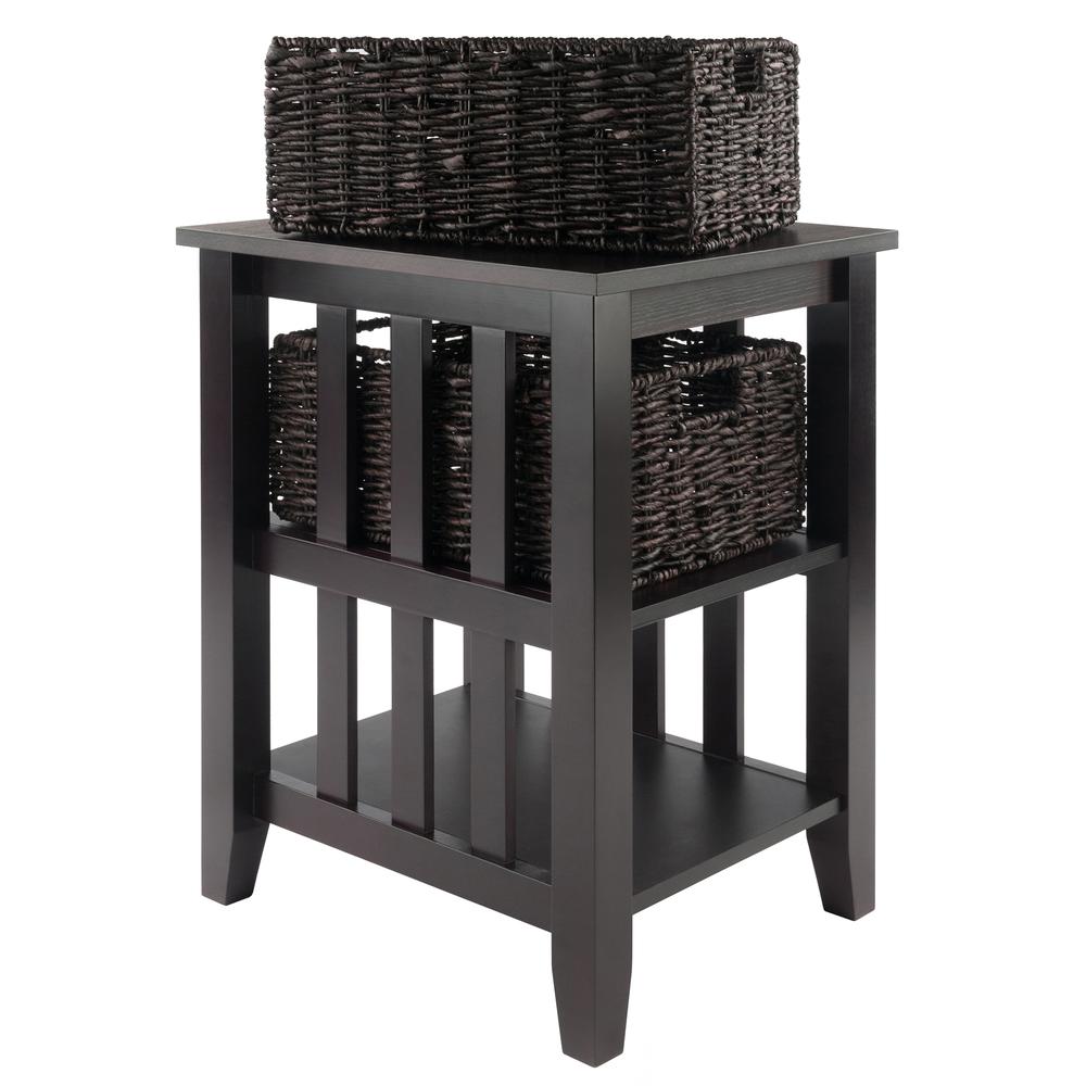 Morris Side Table with 2 Foldable Baskets. Picture 8