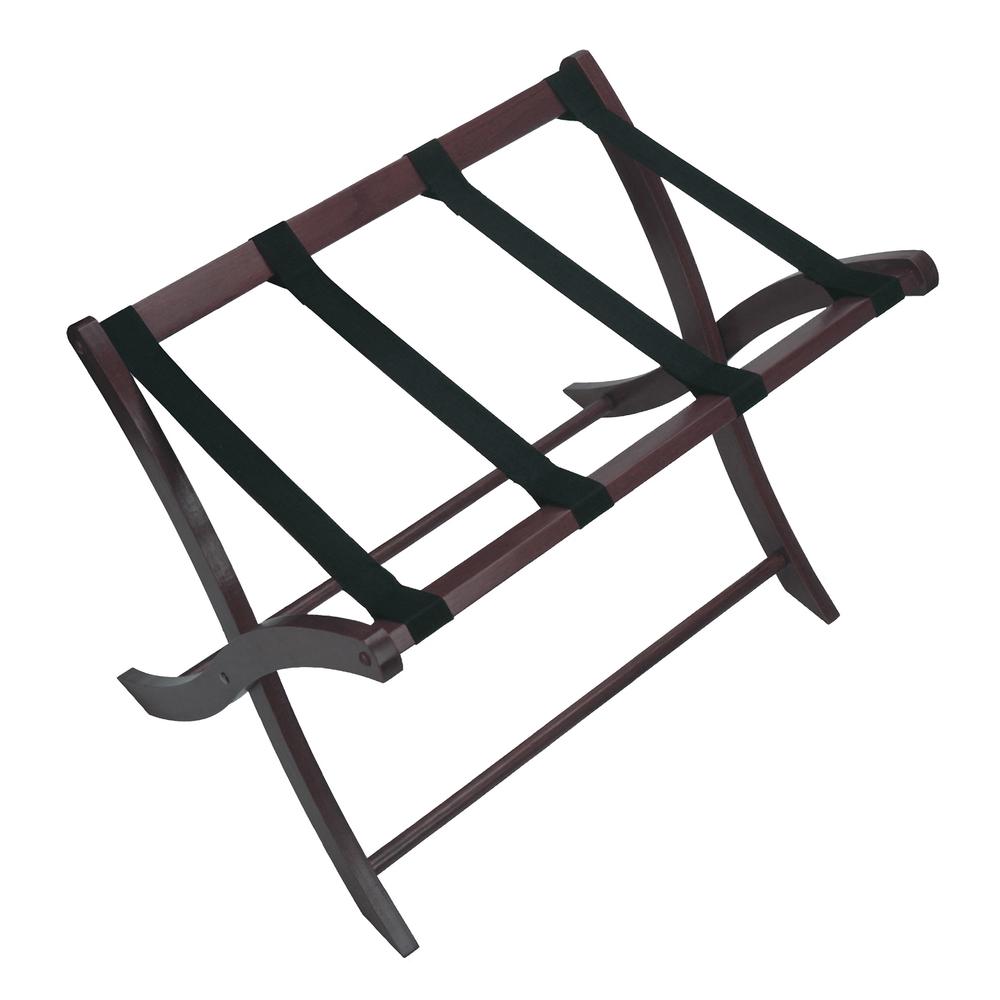 Scarlett Luggage Rack Espresso, 26.5 x 18.7 x 20, Dark Espresso. Picture 2