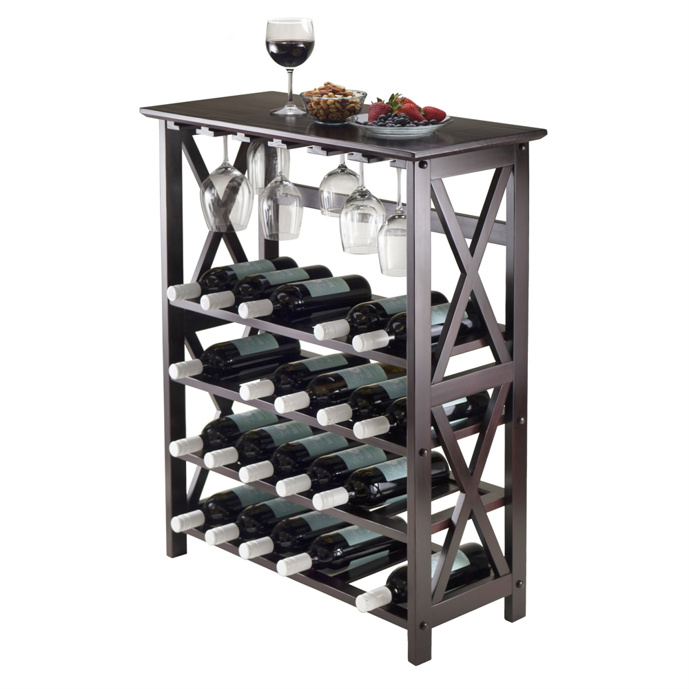 Rio Wine Rack, 24-Bottle, Glass Hanger. Picture 2