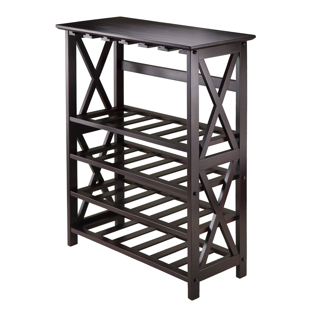 Rio Wine Rack, 24-Bottle, Glass Hanger. Picture 1