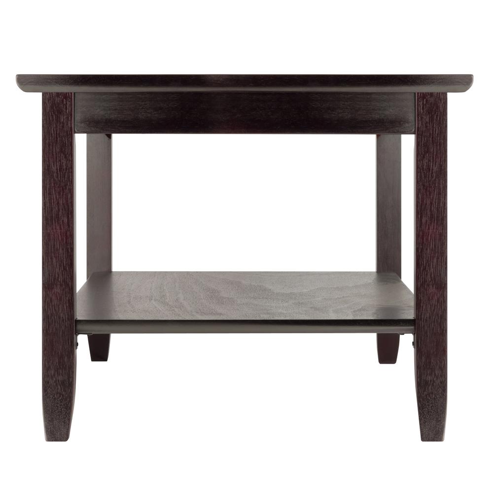 Genoa Rectangular Coffee Table with Glass top and Shelf. Picture 3