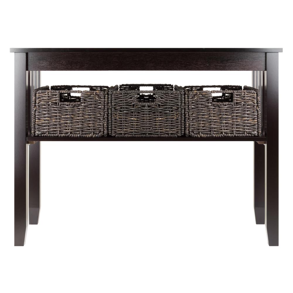 Morris Console Hall Table with 3 Foldable Baskets. Picture 2