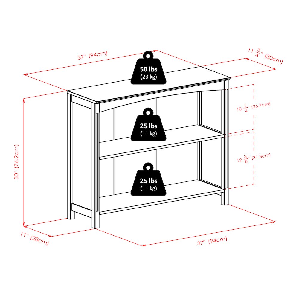 Terrace 4-Pc Storage Shelf with 3 Foldable Woven Baskets, Walnut and Chocolate. Picture 9