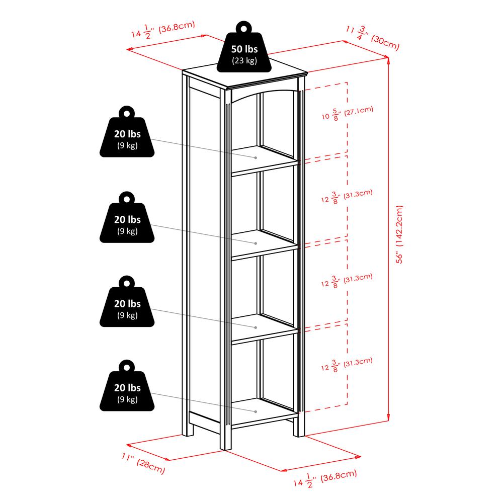 Terrace Storage Shelf 5-Tier in Espresso Finish. Picture 3