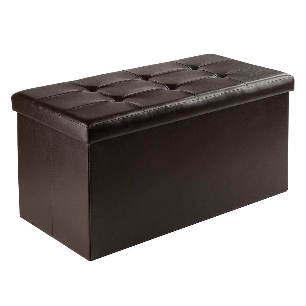 Ashford Ottoman with Storage Faux Leather. Picture 1