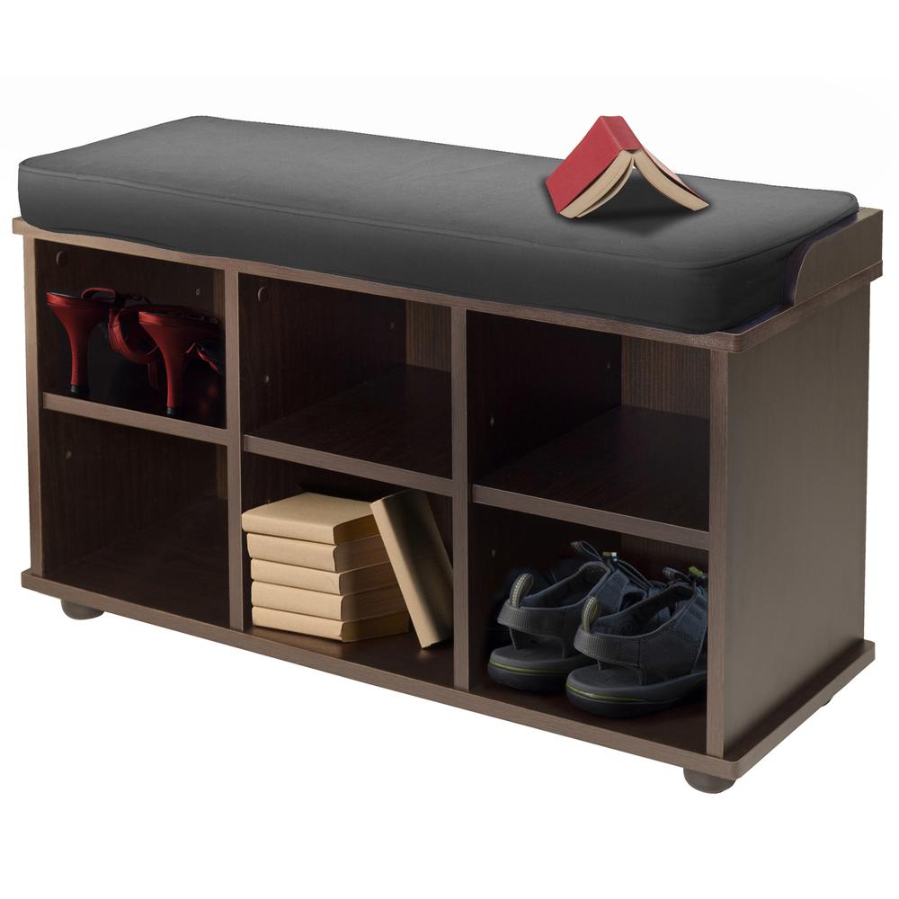 Townsend Bench with Black Cushion Seat. Picture 2