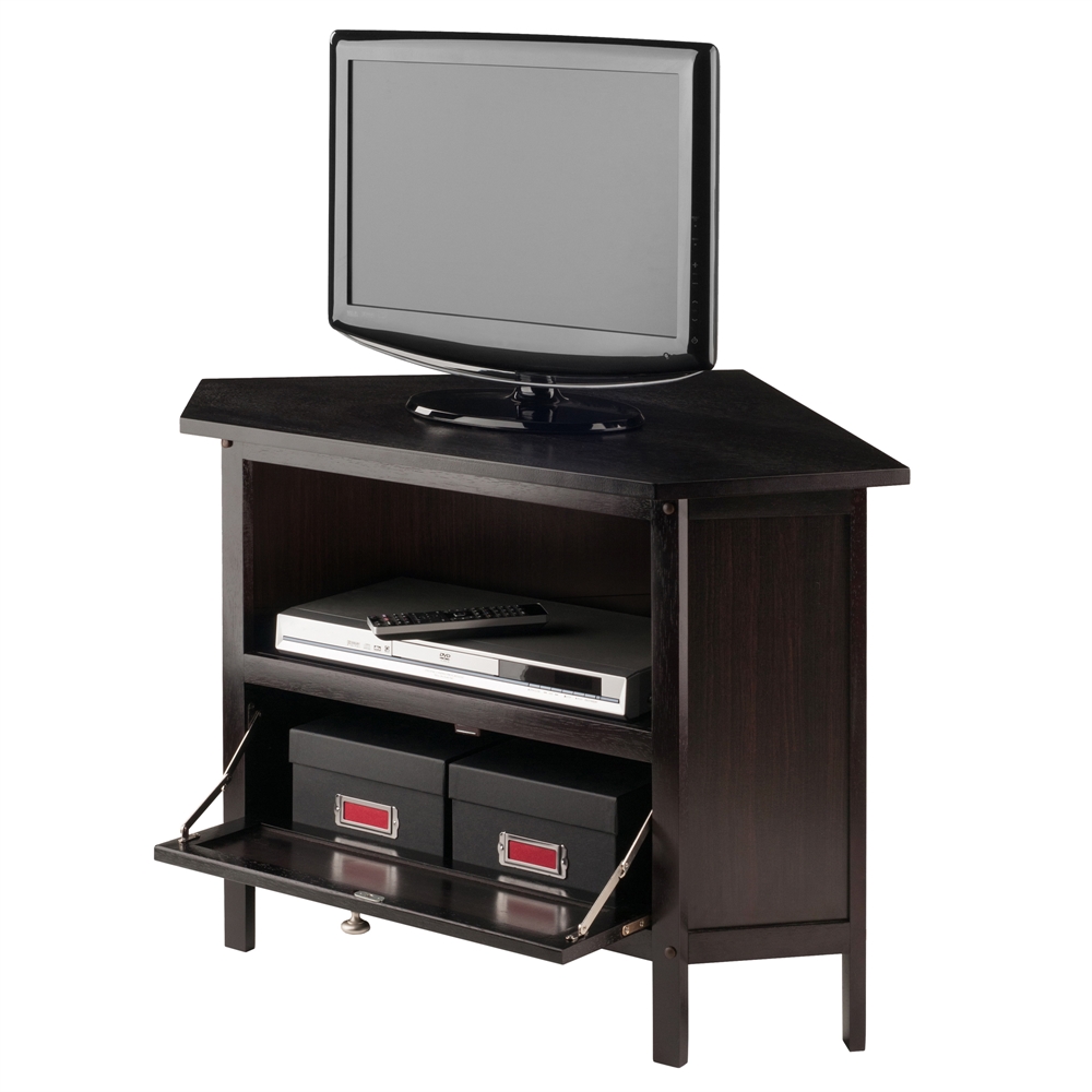 Zena Corner TV Stand Espresso. Picture 2