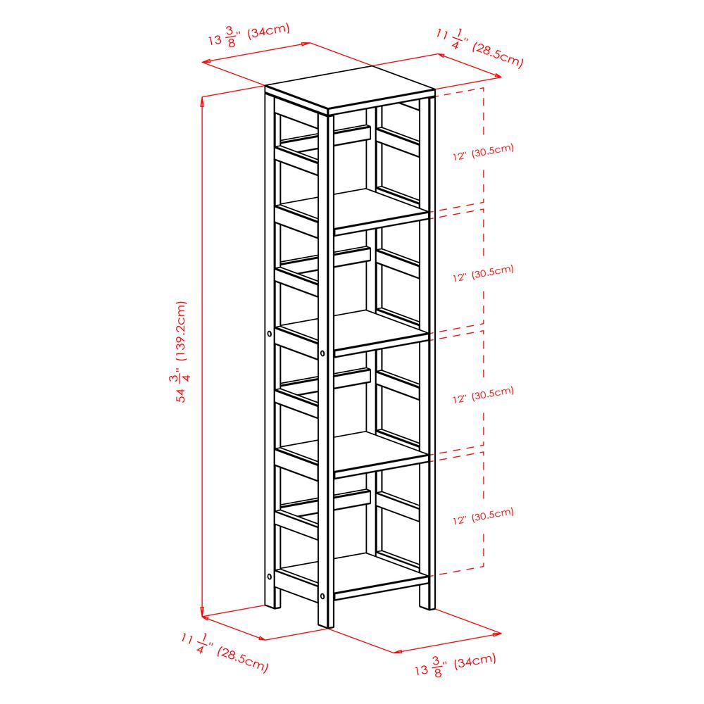 Capri 4-Section N Storage Shelf with 4 Foldable Beige Fabric Baskets. Picture 2