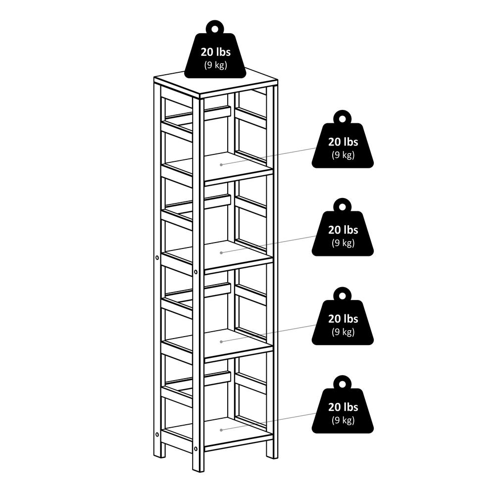 Capri 4-Section N Storage Shelf with 4 Foldable Beige Fabric Baskets. Picture 3