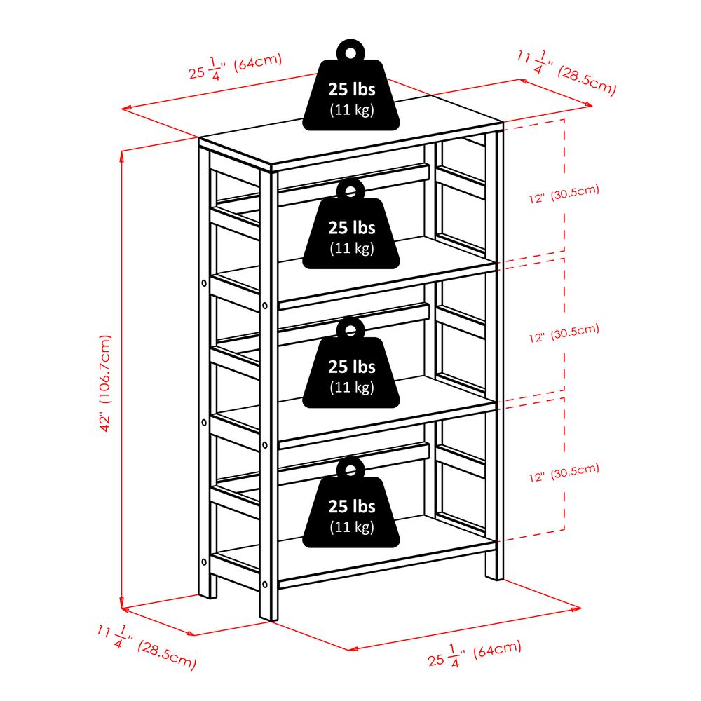 Capri 3-Section M Storage Shelf with 6 Foldable Beige Fabric Baskets. Picture 2