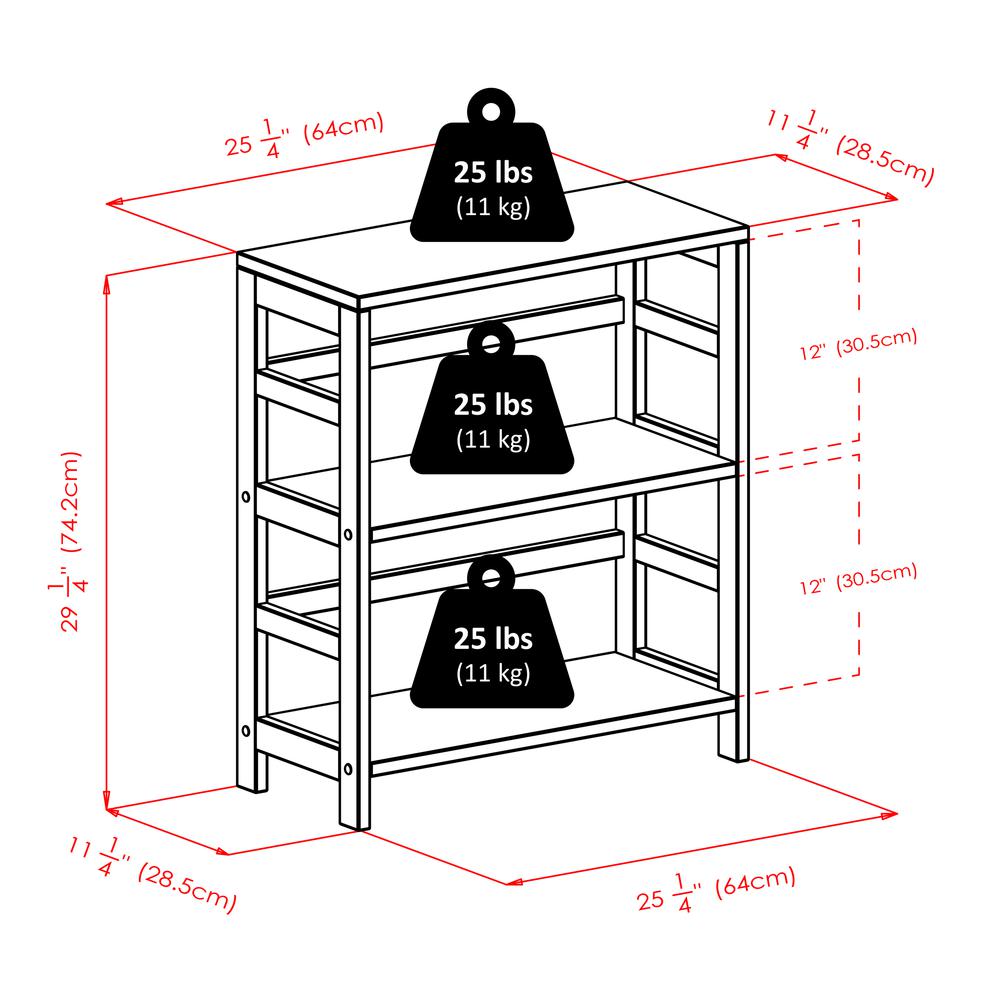 Capri 2-Section M Storage Shelf with 4 Foldable Beige Fabric Baskets. Picture 2