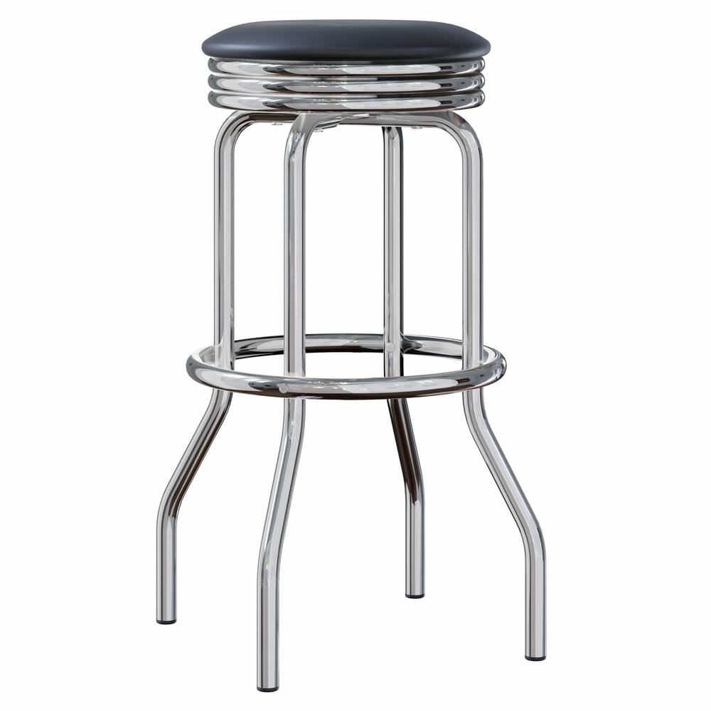 Summit 2-PC Swivel Stools with Faux Leather. Picture 2
