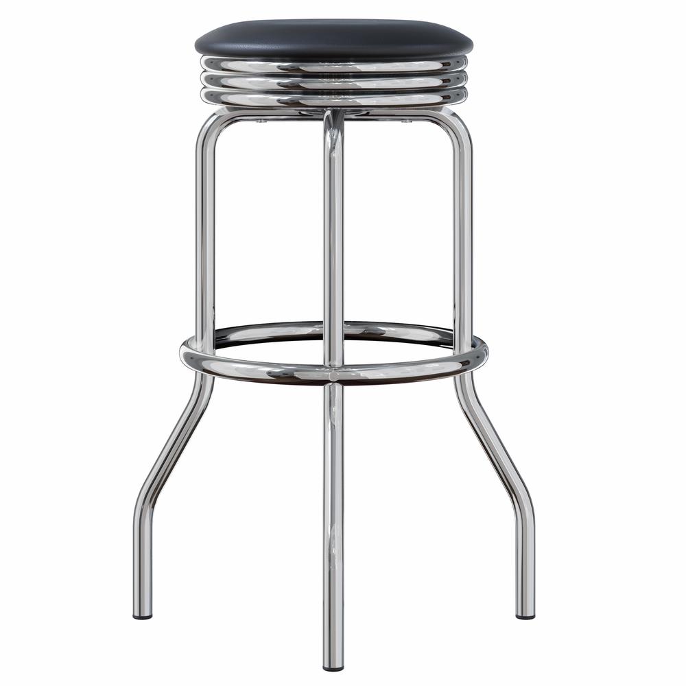 Summit 2-PC Swivel Stools with Faux Leather. Picture 3