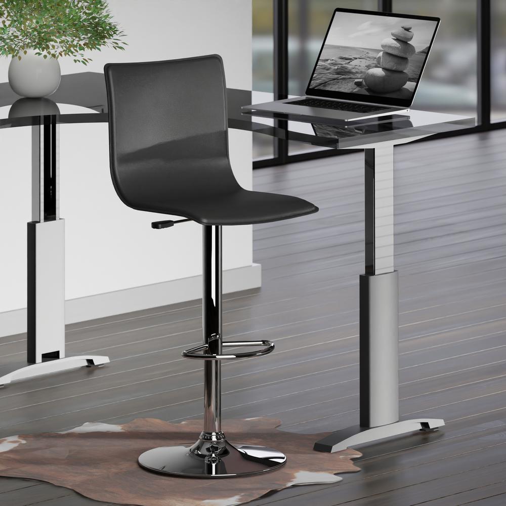 Spectrum High Back L Shape Air Lift Stool, Single, RTA. Picture 8