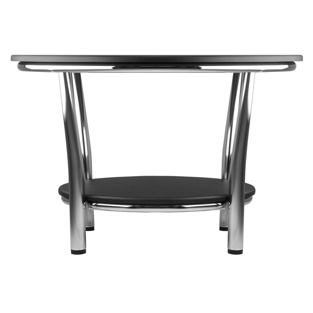 Maya Round Coffee Table, Black Top, Metal Legs. Picture 3