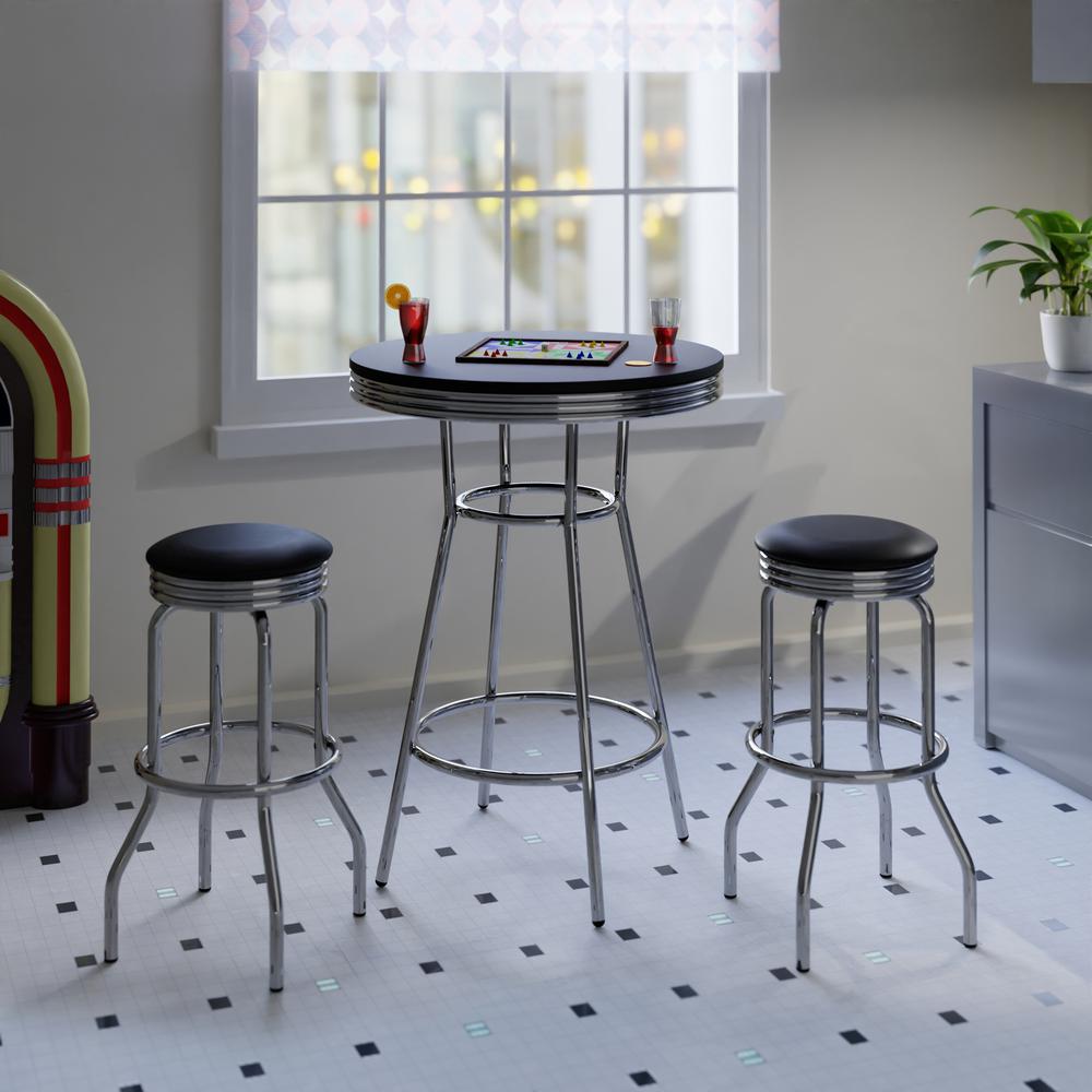 Summit 3pc Pub Table Set, includes 2 Swivel Stool. Picture 2