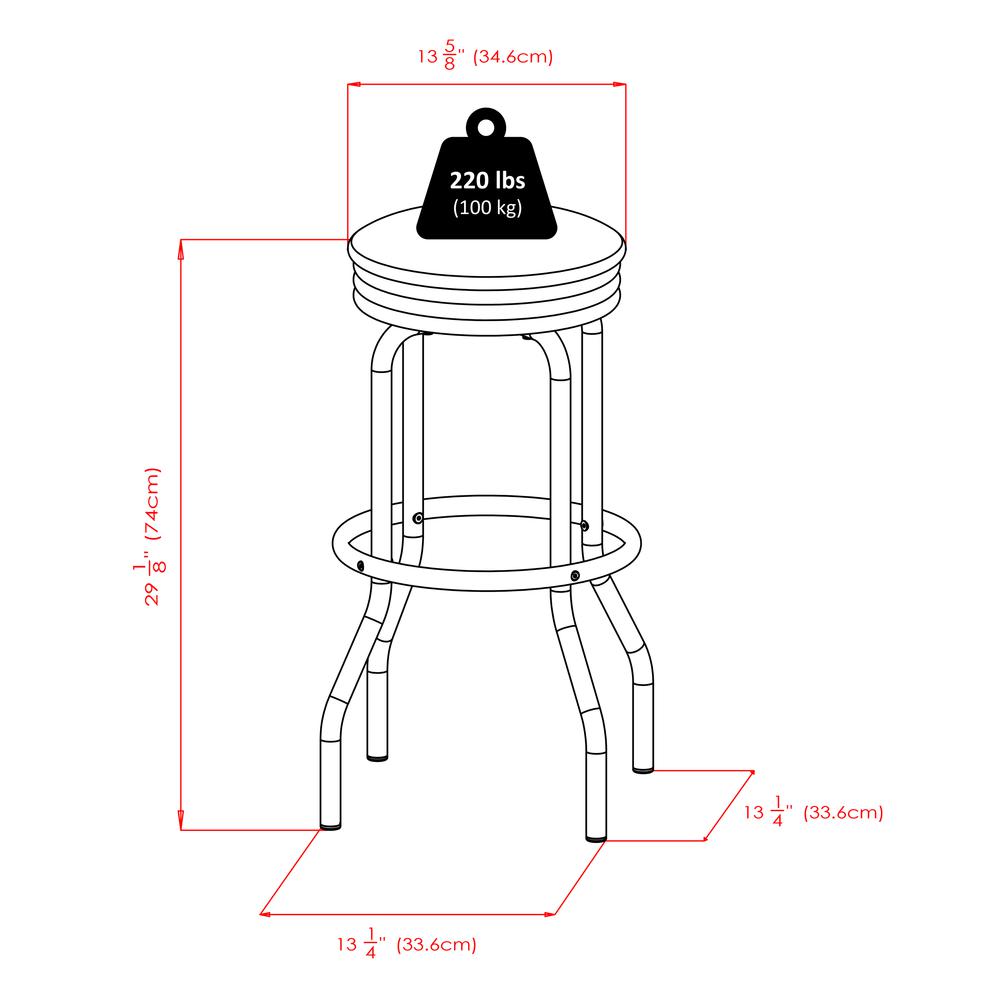Summit 3pc Pub Table Set, includes 2 Swivel Stool. Picture 4