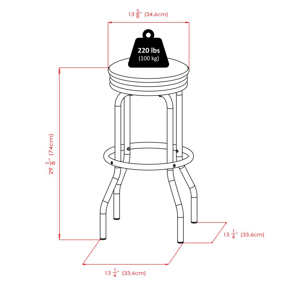 Summit 3-Pc Pub Table Set, 28" Table and 2 Stools. Picture 3