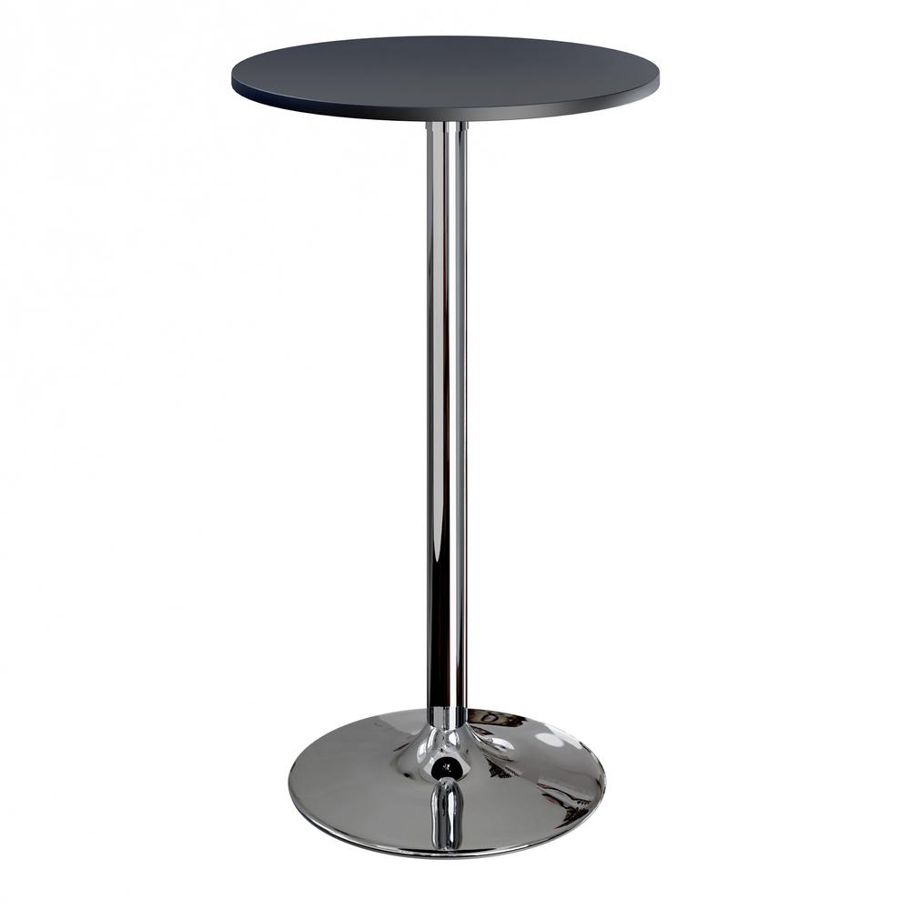 Spectrum Pub Table 24" Round, Black with Chrome. Picture 1