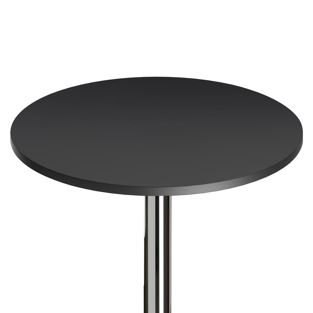 Spectrum Pub Table 24" Round, Black with Chrome. Picture 3