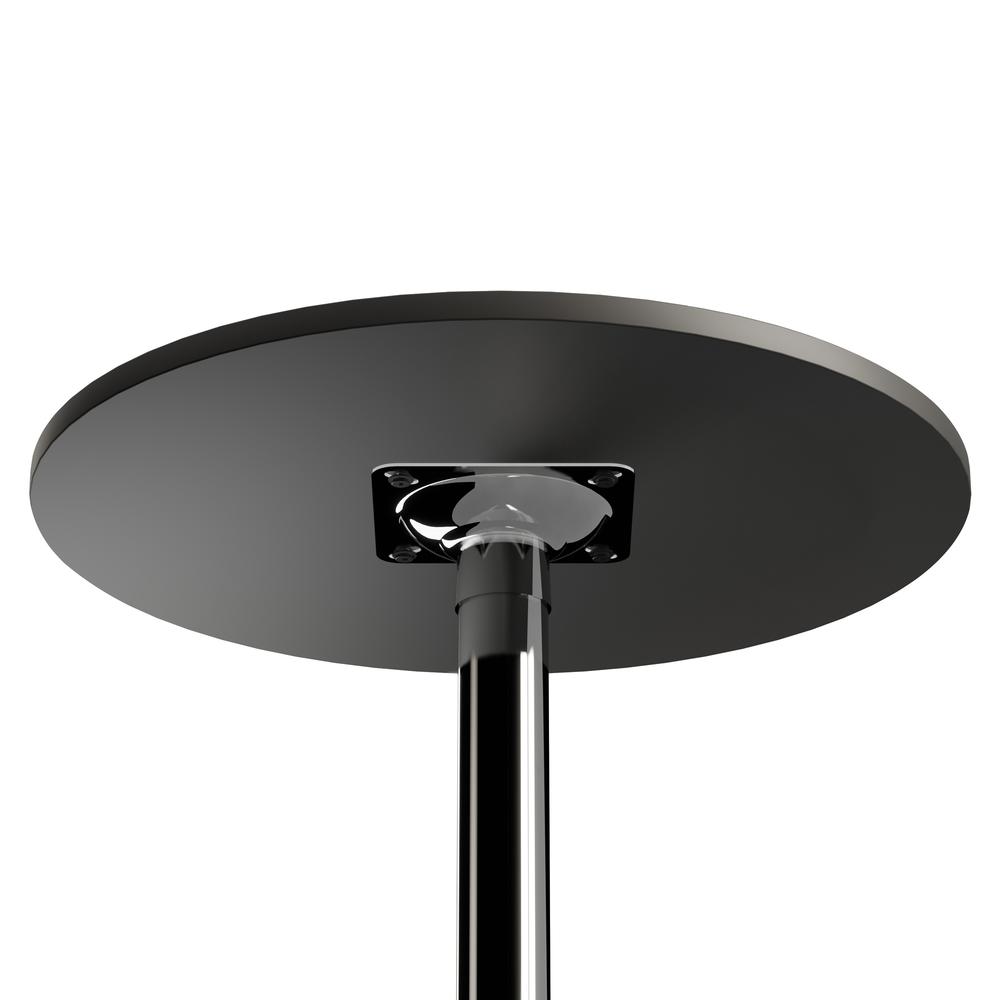 Spectrum Pub Table 24" Round, Black with Chrome. Picture 4