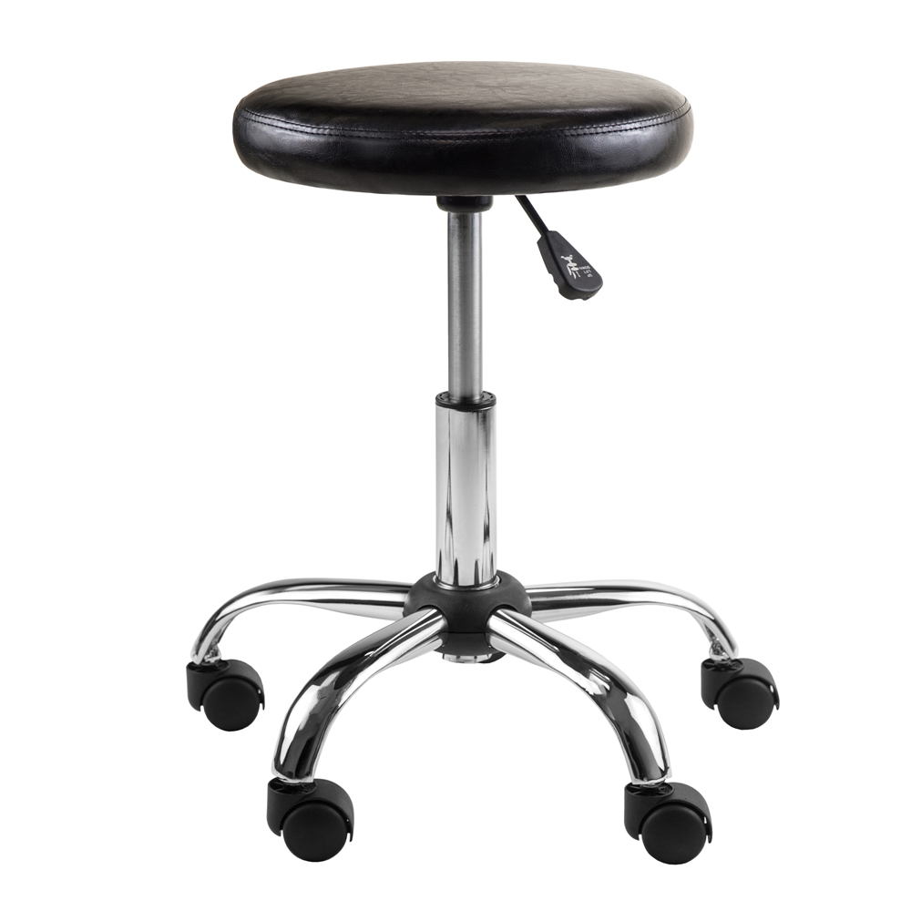 Clark Round Cushion Swivel Stool with adjustable height. Picture 2