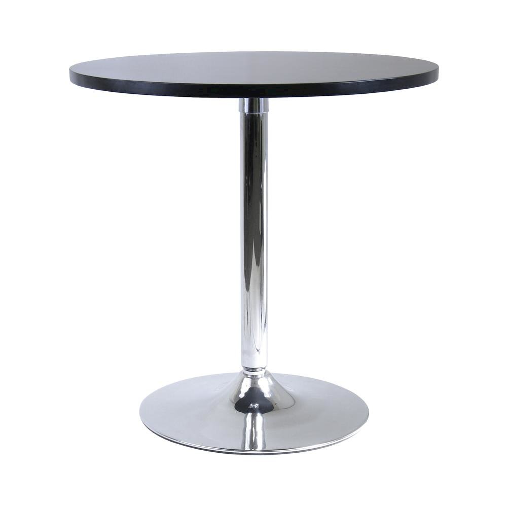 Black Small Round Dining Table – Compact Circle Table for Dining Spaces. Picture 1