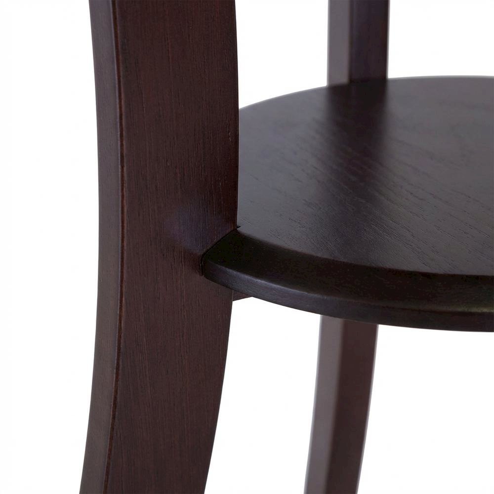 Round Accent Table, Brown, Drawer, Round Shelf, End Table. Picture 6