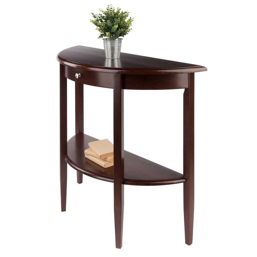 Concord Hall / Console Table,  Half Moon with Drawer, Shelf. Picture 8