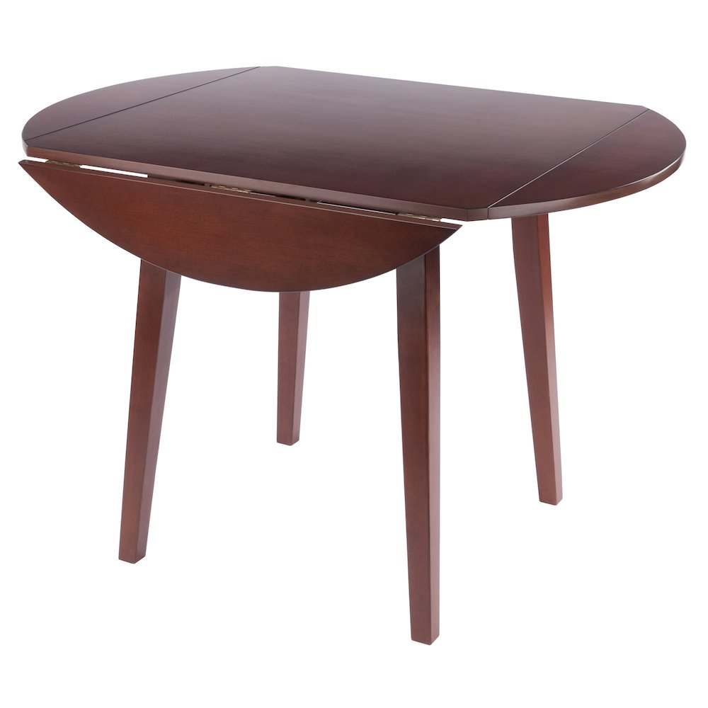 Dawson Round Dining Table, Quad Drop Leaf, Walnut. Picture 3