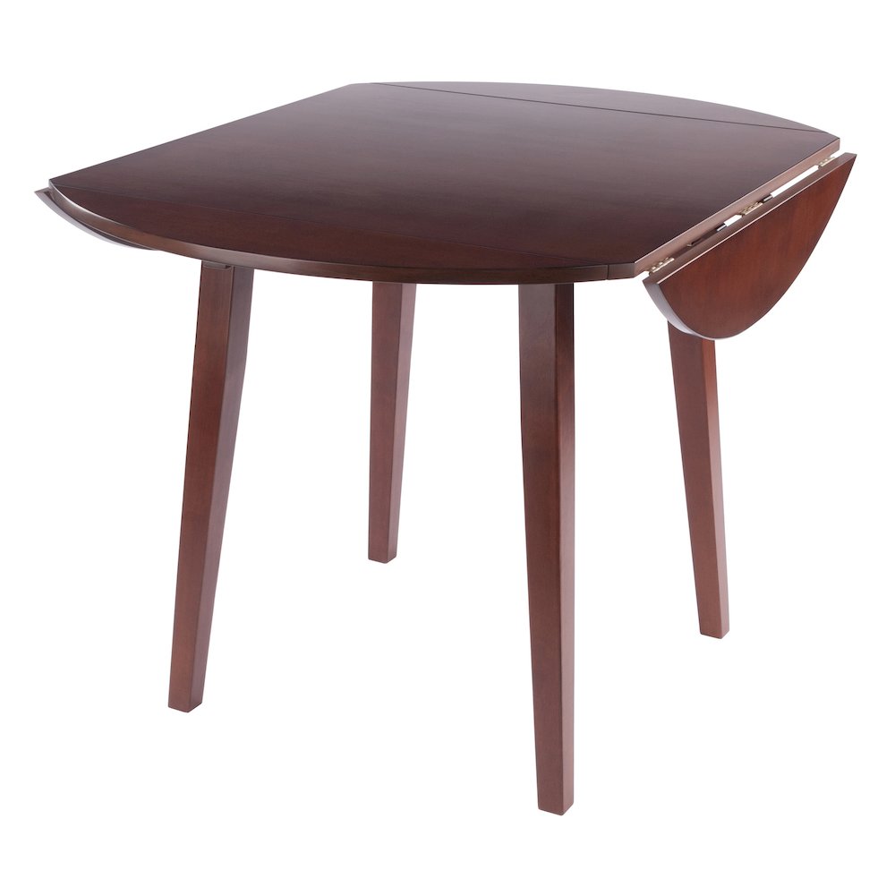 Dawson Round Dining Table, Quad Drop Leaf, Walnut. Picture 4
