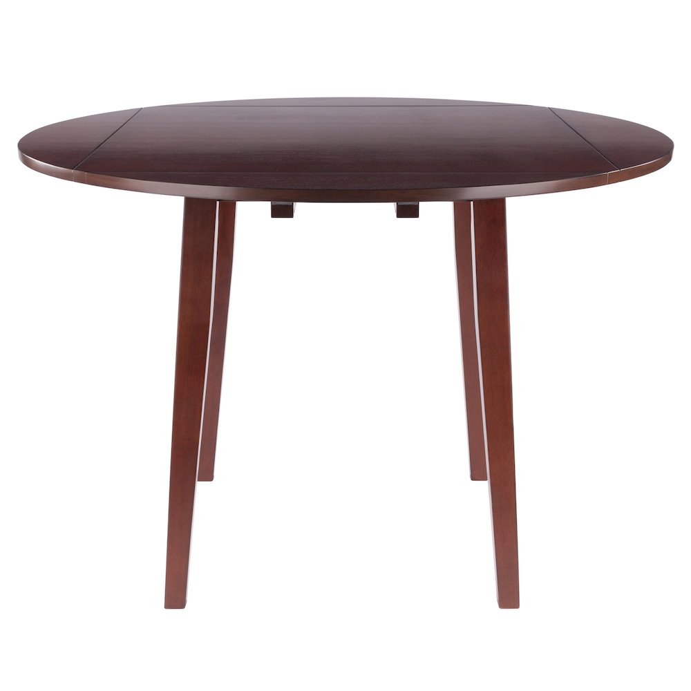 Dawson Round Dining Table, Quad Drop Leaf, Walnut. Picture 5