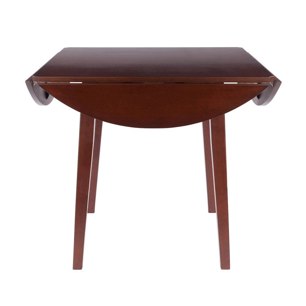 Dawson Round Dining Table, Quad Drop Leaf, Walnut. Picture 7