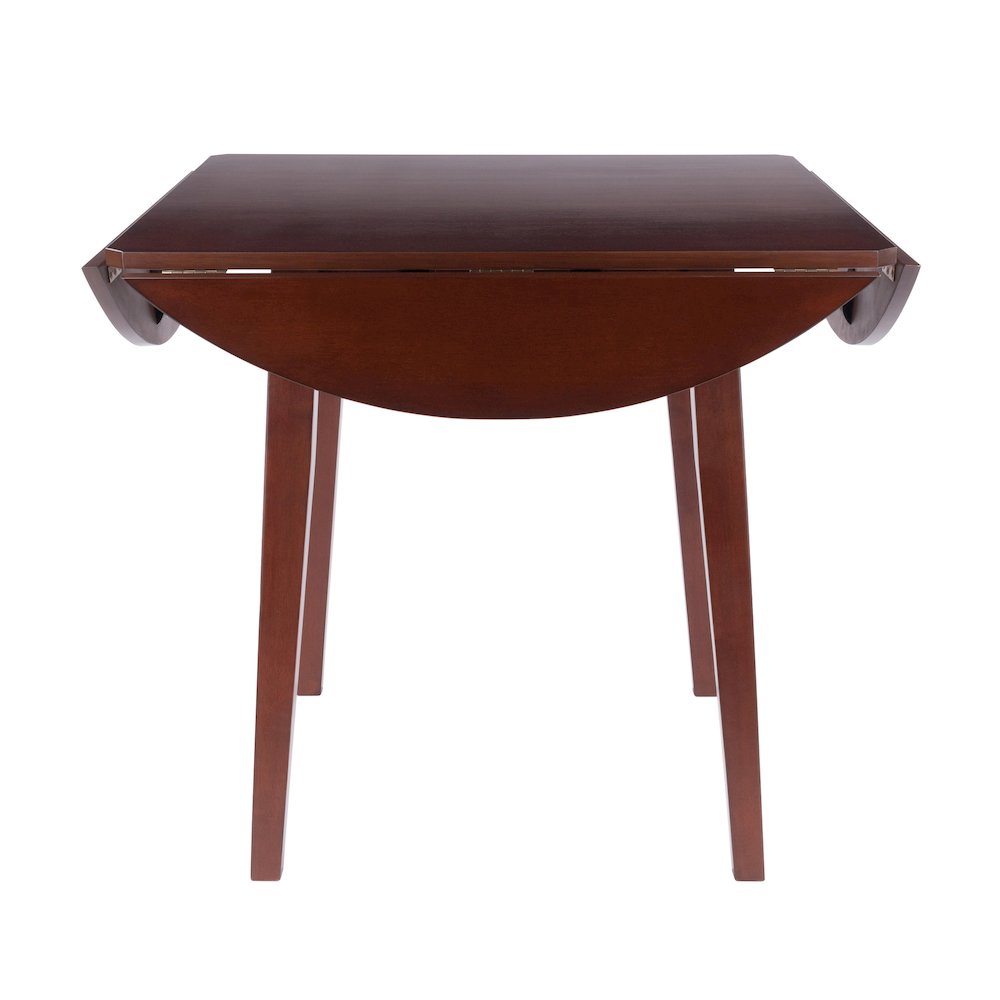 Dawson Round Dining Table, Quad Drop Leaf, Walnut. Picture 8