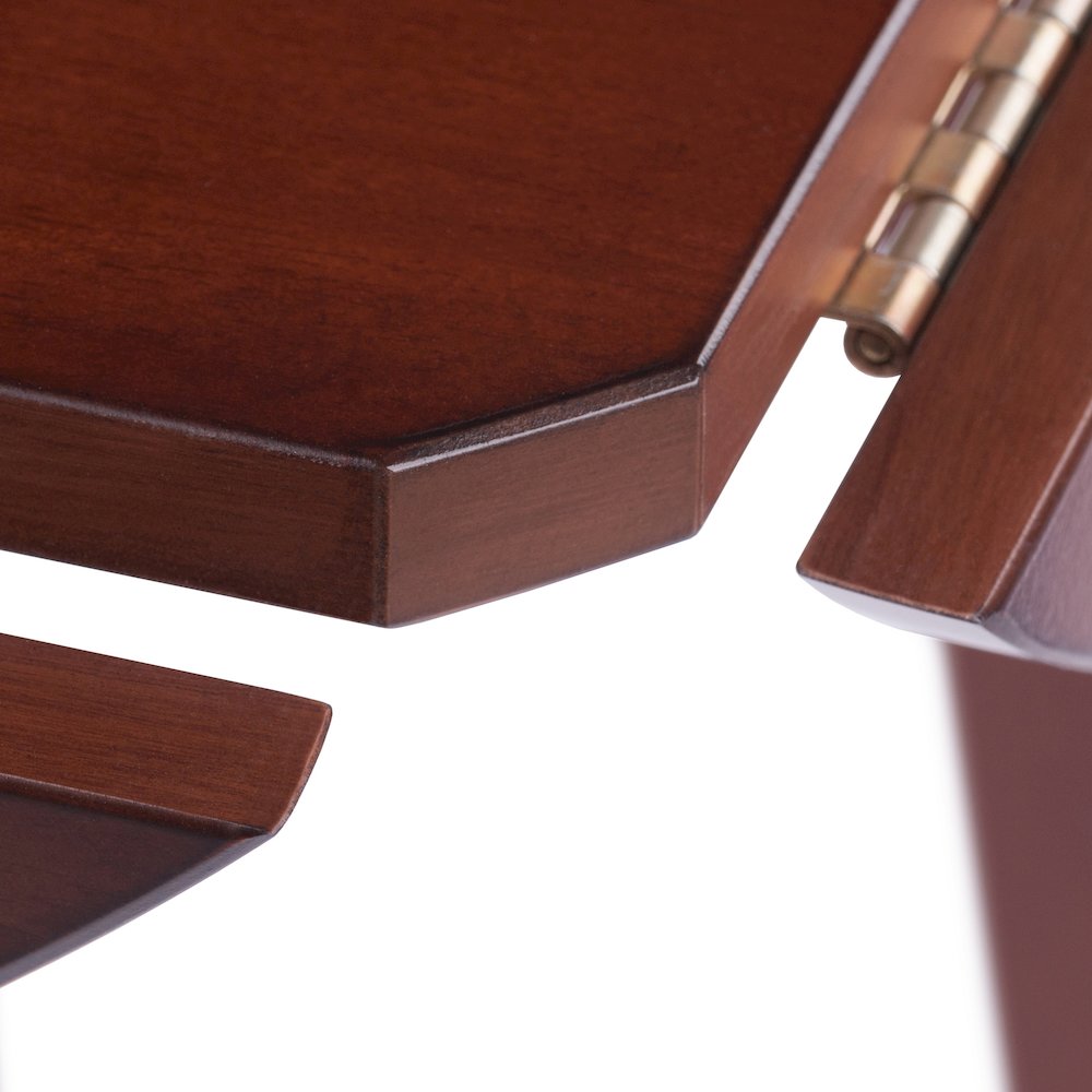 Dawson Round Dining Table, Quad Drop Leaf, Walnut. Picture 13