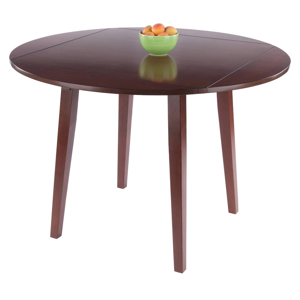 Dawson Round Dining Table, Quad Drop Leaf, Walnut. Picture 15
