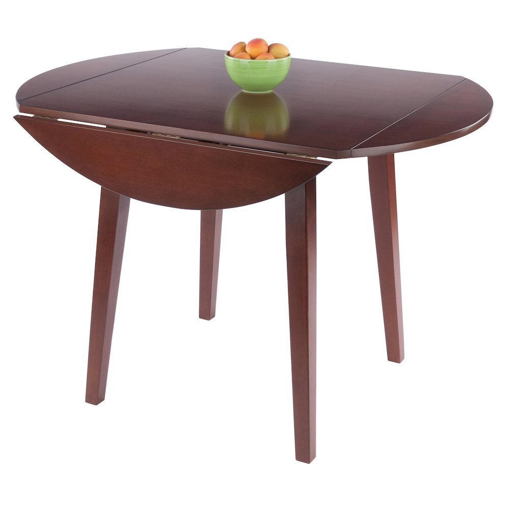 Dawson Round Dining Table, Quad Drop Leaf, Walnut. Picture 16