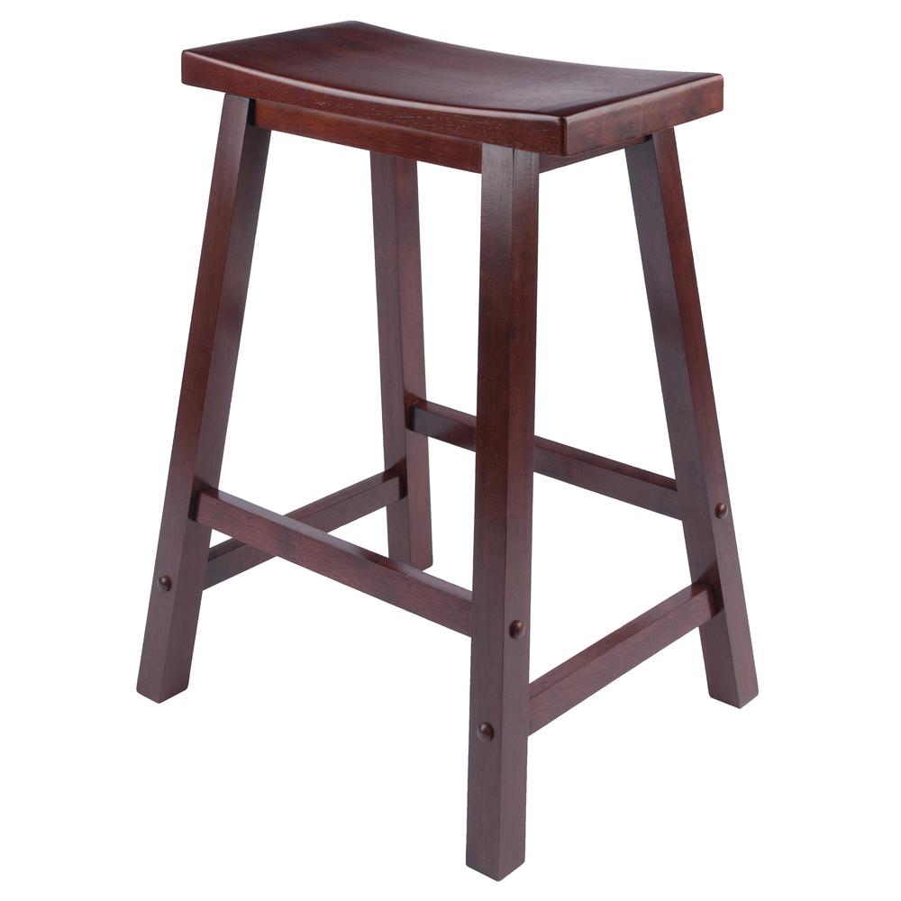 Satori 24" Saddle Seat Bar Stool Antique Walnut. Picture 1