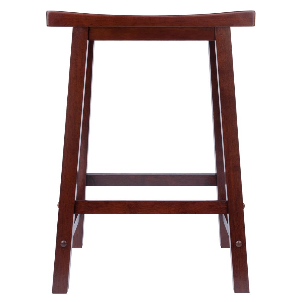 Satori 24" Saddle Seat Bar Stool Antique Walnut. Picture 2