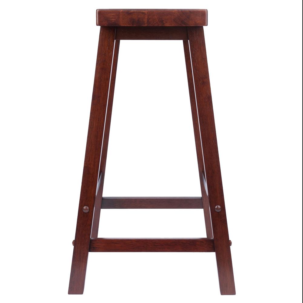 Satori 24" Saddle Seat Bar Stool Antique Walnut. Picture 3