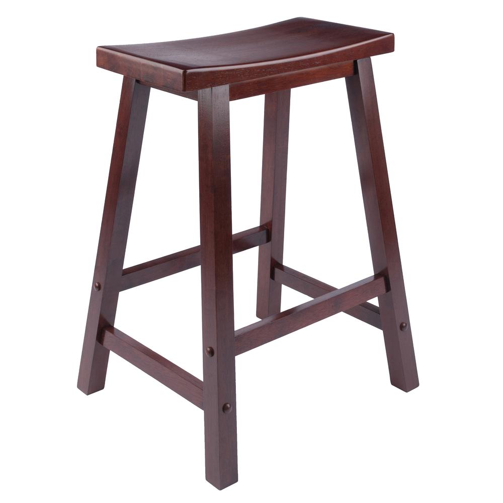Satori 24" Saddle Seat Bar Stool Antique Walnut. Picture 5