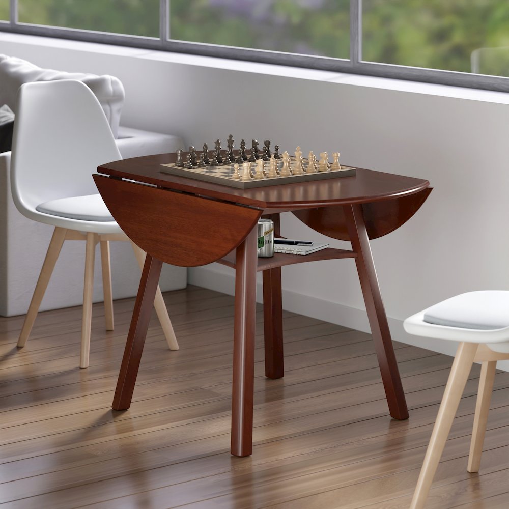 Marbelle Double Drop Leaf Dining Table, Walnut. Picture 14