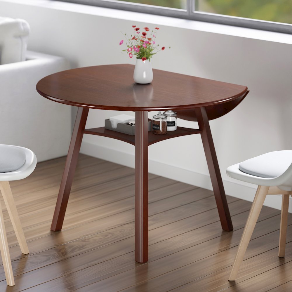 Marbelle Double Drop Leaf Dining Table, Walnut. Picture 15