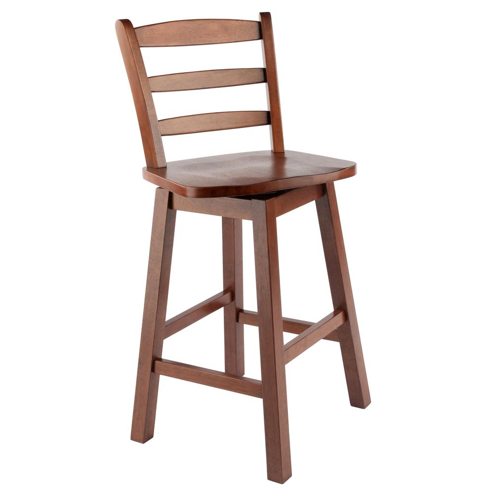 Scalera Ladder Back Swivel Seat Counter Stool, Walnut. Picture 2