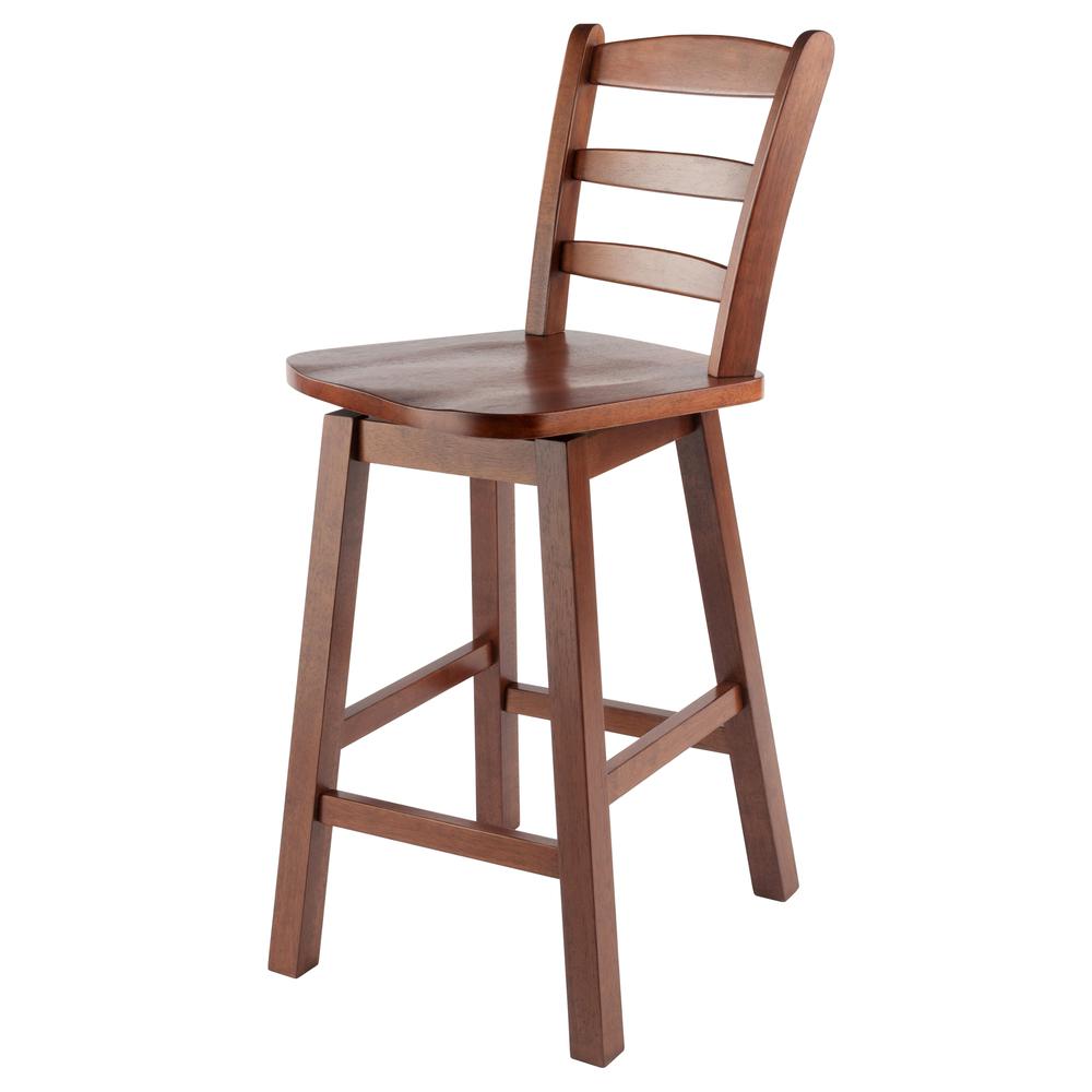 Scalera Ladder Back Swivel Seat Counter Stool, Walnut. Picture 3