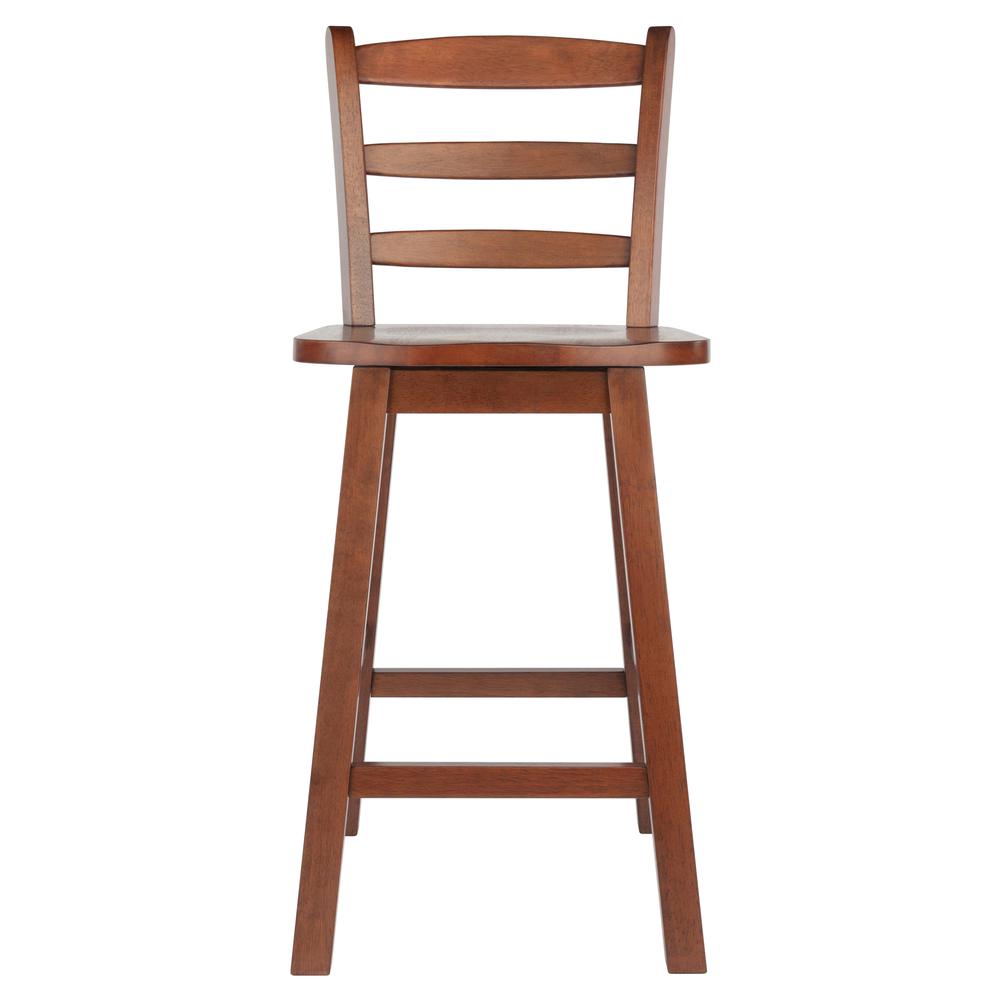 Scalera Ladder Back Swivel Seat Counter Stool, Walnut. Picture 5