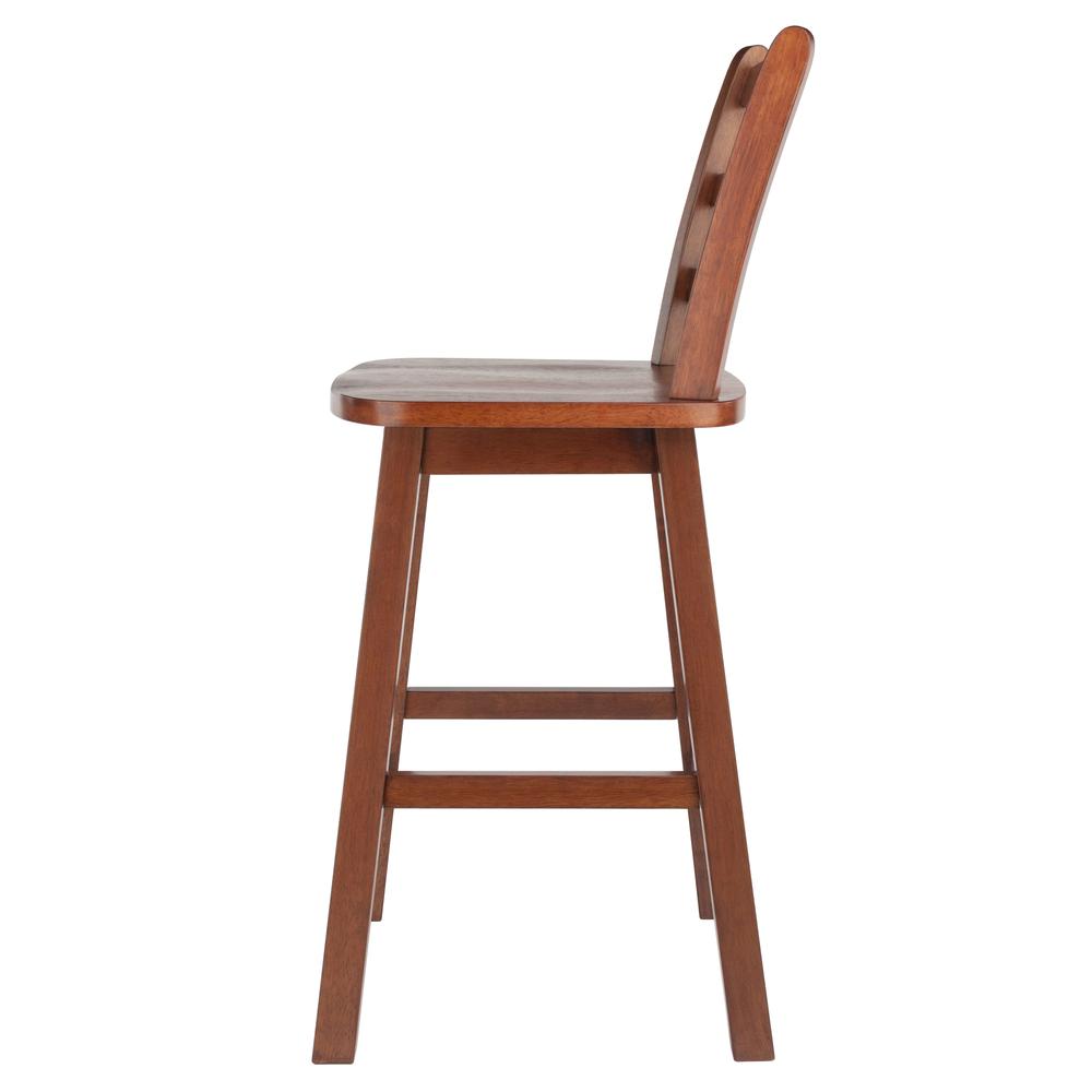 Scalera Ladder Back Swivel Seat Counter Stool, Walnut. Picture 6