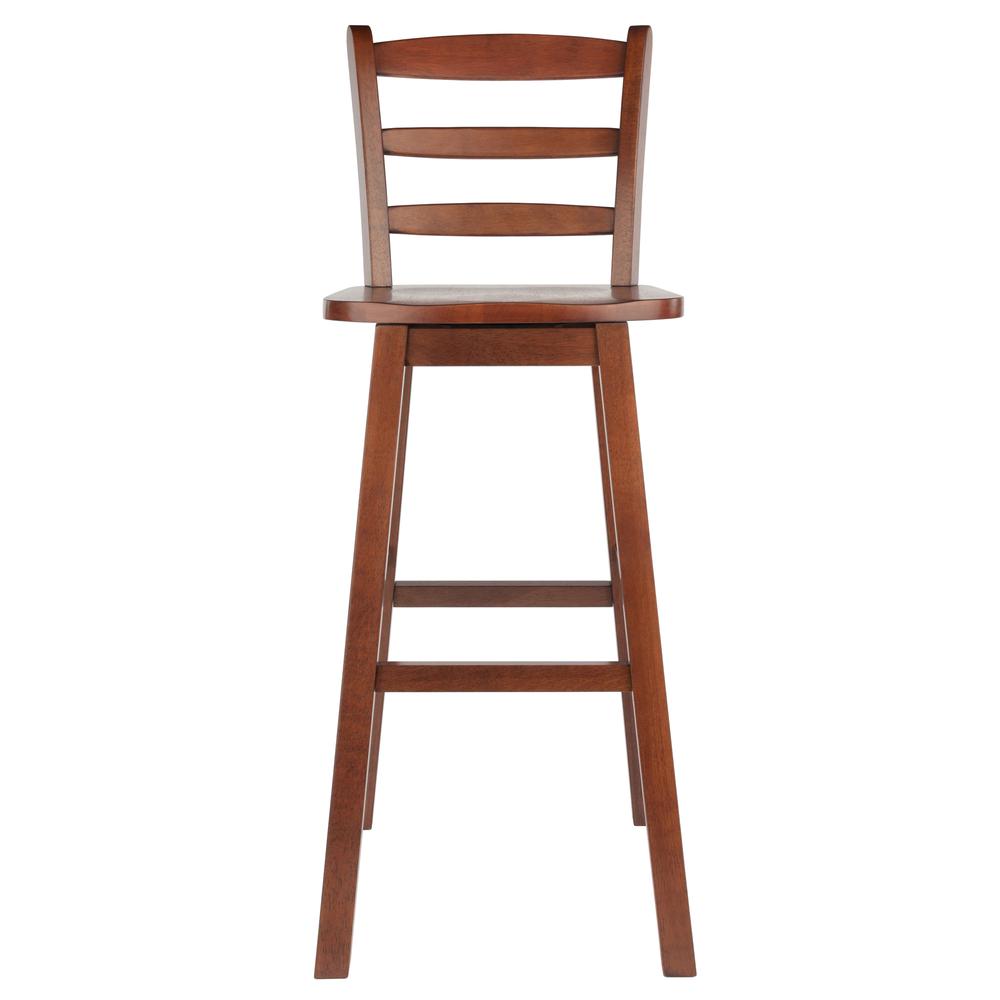 Scalera Ladder Back Swivel Seat Bar Stool, Walnut. Picture 5